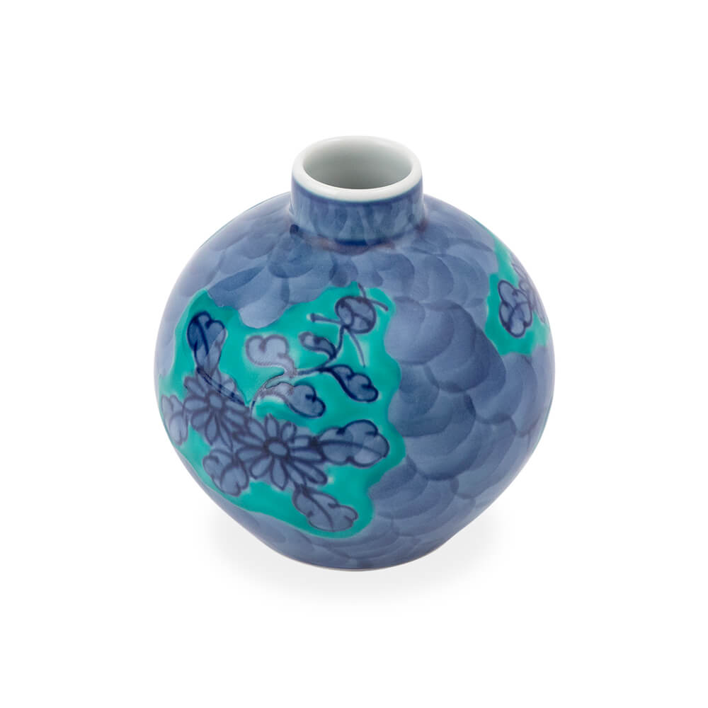 青彩菊絵 小花瓶 ｜ 有田焼の源右衛門窯公式オンラインショップ