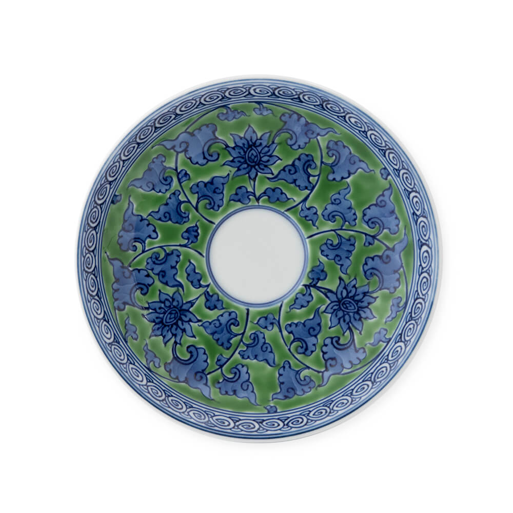 緑彩唐草 碗皿 ｜ 有田焼の源右衛門窯公式オンラインショップ