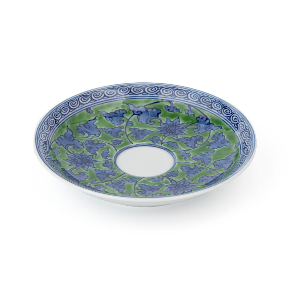緑彩唐草 碗皿 ｜ 有田焼の源右衛門窯公式オンラインショップ