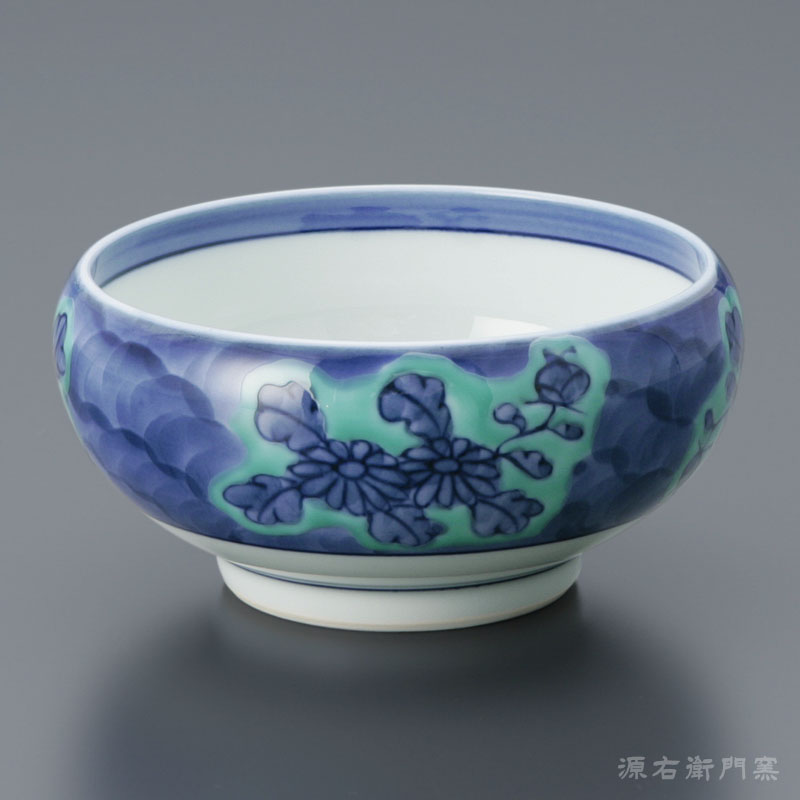 青彩菊絵　取鉢