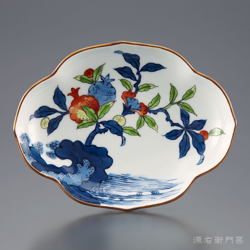 染錦柘榴絵 銘々皿（丸型） ｜ 有田焼の源右衛門窯公式