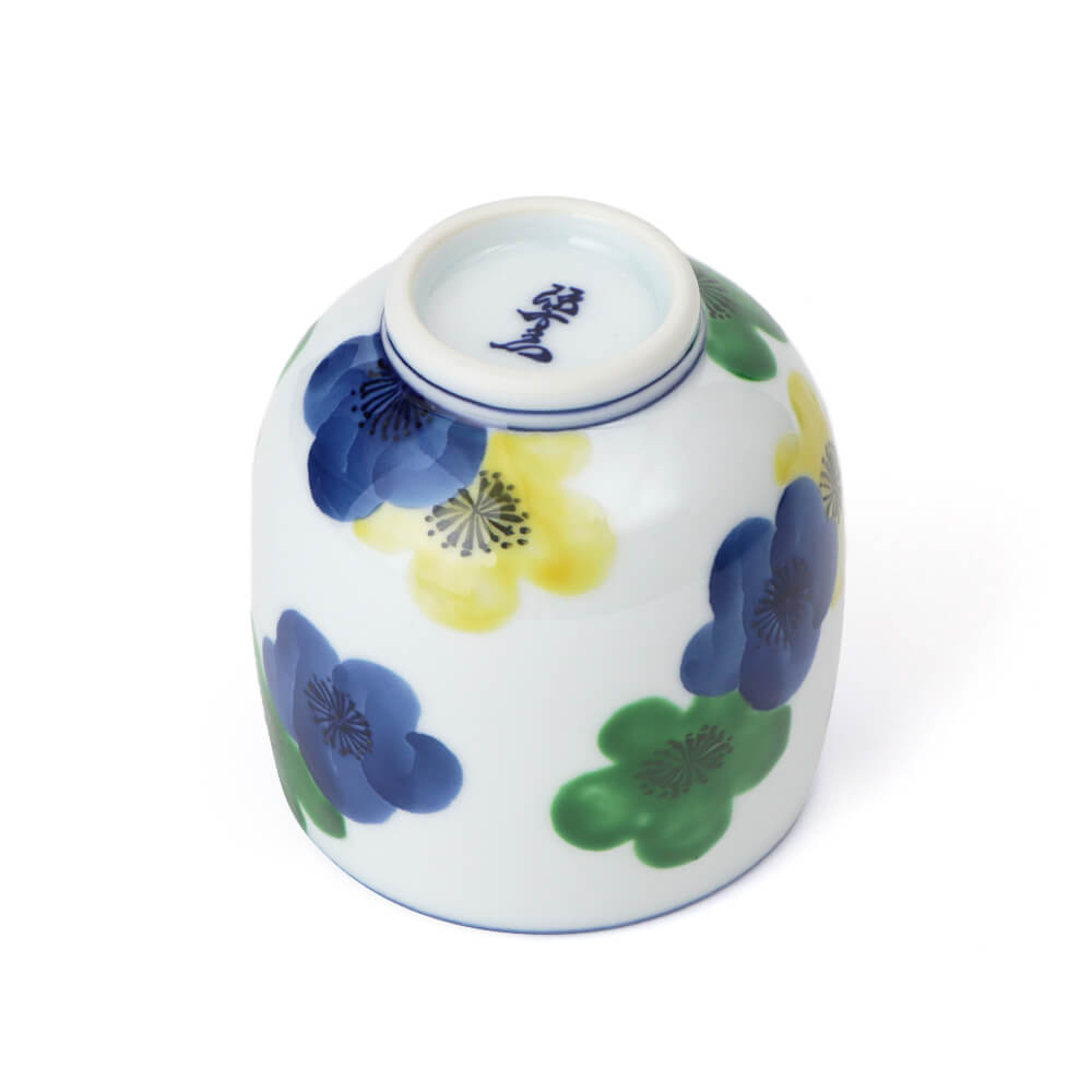 染錦梅花（黄）　湯呑