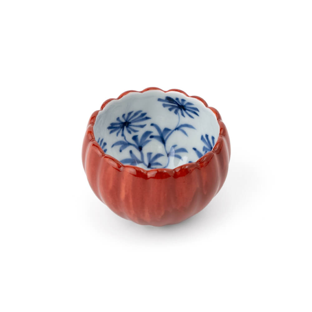 源右衛門　朱泥菊形　菓子鉢 朱泥菊形 小鉢 ｜ 有田焼の源右衛門窯公式オンラインショップ